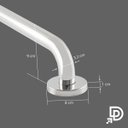 Ver imagem 3 de Barra de Apoio Reta 70cm em Aço Inox Polido Brilhante:polido Brilhante
