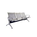 Ver imagem 1 de Longarina 3 Lugares Rivatti 180 Cm Em Aço Inox Com Braços Externos