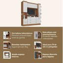 Ver imagem 6 de Quarto Completo Viena 2 Portas 8 Gavetas 3 Peças Espresso Móveis Marrom/Nogal/Branco
