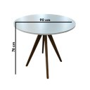 Ver imagem 4 de Conjunto Mesa Redonda 4 Cadeiras Estofadas Castanho