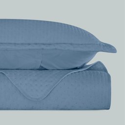 Kit Colcha Queen 3 Peças Cobreleito Bouti Habitat Flora 240x260cm Azul Claro - 2