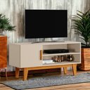 Ver imagem 1 de Rack com Prateleiras Denver Off White e Naturalle Carmolar