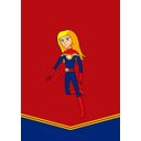 Ver imagem 3 de Kit 2 Quadros Capitã Marvel KID