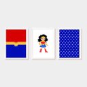 Ver imagem 1 de Kit Três Quadros Mulher Maravilha KID