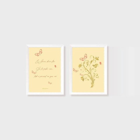 Kit 2 Quadros E Jesus disse-lhe: Se tu podes crer, tudo é possível ao que crê