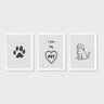 Kit Três Quadros I Love my PET (Cachorro) - 1