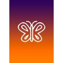 Ver imagem 3 de Kit 2 Quadros Borboleta e Pássaro Laranja e Roxo Degradê