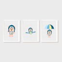 Ver imagem 1 de Kit Três Quadros Urso Aviador