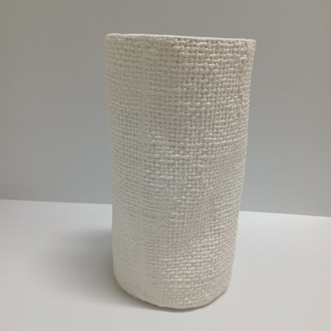 Vaso Decorativo Enfeite Casa Home&Co Cerâmica 20x10x10cm Marfim