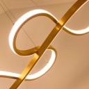Ver imagem 4 de Lustre Pendente Moderno Led 36w Canopus Dourado 3000k 70cm Bivolt