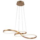 Ver imagem 3 de Lustre Pendente Moderno Led 36w Canopus Dourado 3000k 70cm Bivolt