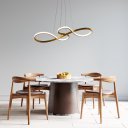Ver imagem 5 de Lustre Pendente Moderno Led 36w Canopus Dourado 3000k 70cm Bivolt