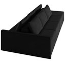 Ver imagem 4 de Sofá Ilha Modulado Milos 312cm Puff Lateral Veludo Preto G33 - Gran Belo