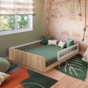 Ver imagem 1 de Cama Montessoriana Infantil Casal 145 X 194 Aveiro Oak Branco