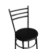 Jogo 6 Cadeiras para Cozinha Epoxi Craqueada Assento Estofado Lamar Design Preto - 9