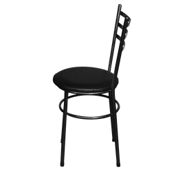 Jogo 6 Cadeiras para Cozinha Epoxi Craqueada Assento Estofado Lamar Design Preto - 10