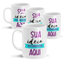 Kit 4 Caneca Xicara Porcelana Personalizada Presente Casamento Café - 1