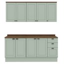 Ver imagem 3 de Cozinha Modulada 4 Peças com 2 Aéreos e 2 Balcões 100% Mdf Portas Americanas Provençal Iluminata