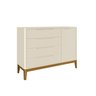 Cômoda com Porta e 4 Gavetas Boom Areia Reller - 1