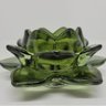 Porta Velas Castiçal Flor de Lotus Vidro Verde Luxo - Tuut - 2