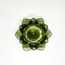 Porta Velas Castiçal Flor de Lotus Vidro Verde Luxo - Tuut - 3