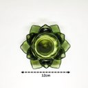 Ver imagem 4 de Porta Velas Castiçal Flor de Lotus Vidro Verde Luxo - Tuut