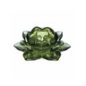 Porta Velas Castiçal Flor de Lotus Vidro Verde Luxo - Tuut - 1