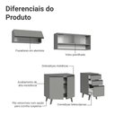 Ver imagem 5 de Armário de Cozinha Compacta 200cm Cinza Nice Madesa 13