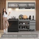 Ver imagem 6 de Armário de Cozinha Compacta 200cm Cinza Nice Madesa 13