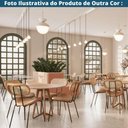 Ver imagem 6 de Kit 4 Cadeiras Toscana Fratini Estrutura Aço Preto Encosto Madeira Tela Rattan Assento Tecido Cinza