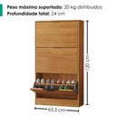 Ver imagem 3 de Sapateira Multiuso 3 Gavetas Basculantes 120x65 cm Aurora Cedro Rudk