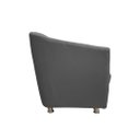 Ver imagem 3 de Namoradeira Decorativa Biane Suede Cinza 2 Lugares Pés Cromado Ms Decor