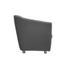 Namoradeira Decorativa Biane Suede Cinza 2 Lugares Pés Cromado Ms Decor - 3
