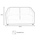 Ver imagem 4 de Namoradeira Decorativa Biane Suede Cinza 2 Lugares Pés Cromado Ms Decor