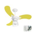 Ver imagem 1 de Ventilador Teto Super Baby Colors 3 Pás Mdf Branco/amarelo 110v Venti-delta