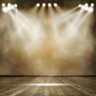 Painel Fundo Festa Fotográfico Tecido 1,5x2,2m olofotes com chão de madeira lisa P408 - 1