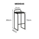 Ver imagem 3 de Banqueta Casa Balcão Restaurante Mila:Preto