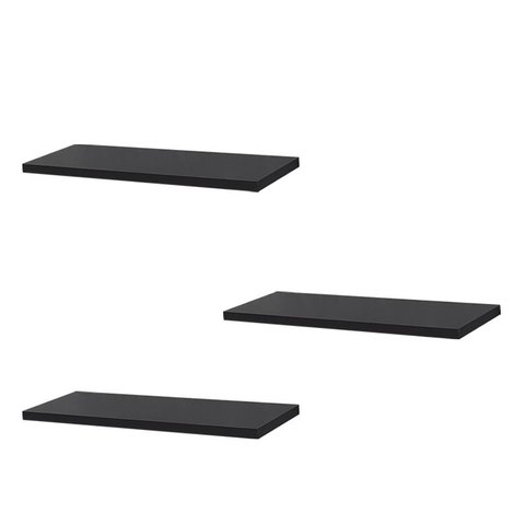 Kit 3 Prateleiras 40 X 15cm Preta Suporte Invisível