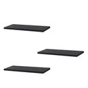 Ver imagem 1 de Kit 3 Prateleiras 40 X 15cm Preta Suporte Invisível
