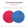 Kit de Toalhas 2 Banhos e 2 Rostos 1005 Algodão Vivaz:azul Anil/rosa Magenta - 2