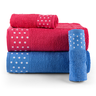 Kit de Toalhas 2 Banhos e 2 Rostos 1005 Algodão Vivaz:azul Anil/rosa Magenta - 1