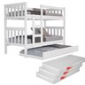 Beliche com Colchão e Cama Auxiliar Reforçada Solteiro Infantil 100% Mdf Lançamento Jasper Moveis - 3