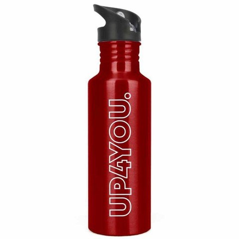 Garrafa Vermelho com Canudo Up4you