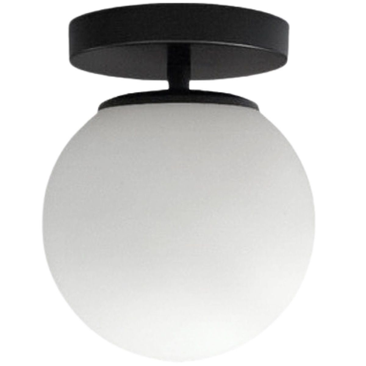 Ver imagem 1 de Luminária 15cm Globo Vidro Jabuticaba Arandela Parede Teto Gimpo Kjgd-082-preto