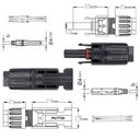 Ver imagem 2 de Conector Plug MC4 para Painel Cabo Solar Par Macho + Fêmea | Kaza Inteligente | Kit 25 Pares