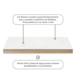 Cama Montessoriana Infantil Branco Grades de Proteção Lateral Gustavo - 8