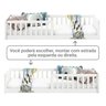 Cama Montessoriana Infantil Branco Grades de Proteção Lateral Gustavo Idimex - 6