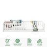 Cama Montessoriana Infantil Branco Grades de Proteção Lateral Gustavo Idimex - 7