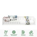 Ver imagem 7 de Cama Montessoriana Infantil Branco Grades de Proteção Lateral Gustavo Idimex