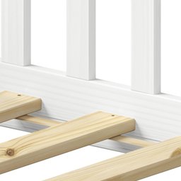Cama Montessoriana Infantil Branco Grades de Proteção Lateral Gustavo - 2